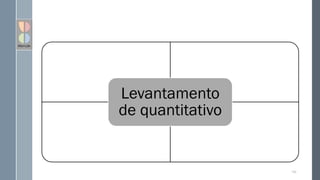 Levantamento
de quantitativo
132
 