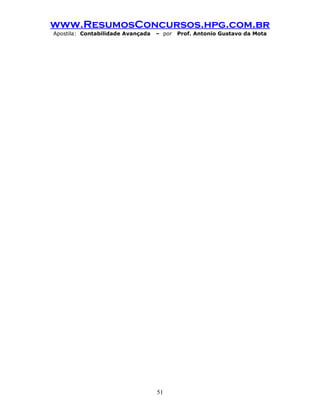 www.ResumosConcursos.hpg.com.br
Apostila: Contabilidade Avançada – por Prof. Antonio Gustavo da Mota
51
 