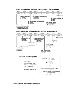112
O MÓDULO LCD (Liquid Cristal Display)
 