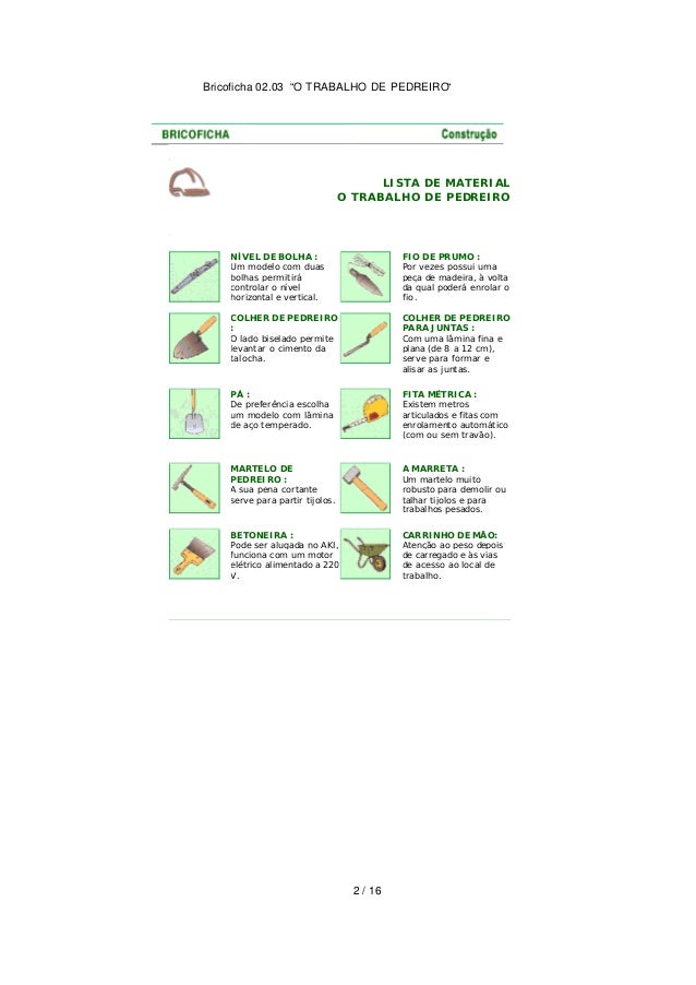 Curso de pedreiro rj