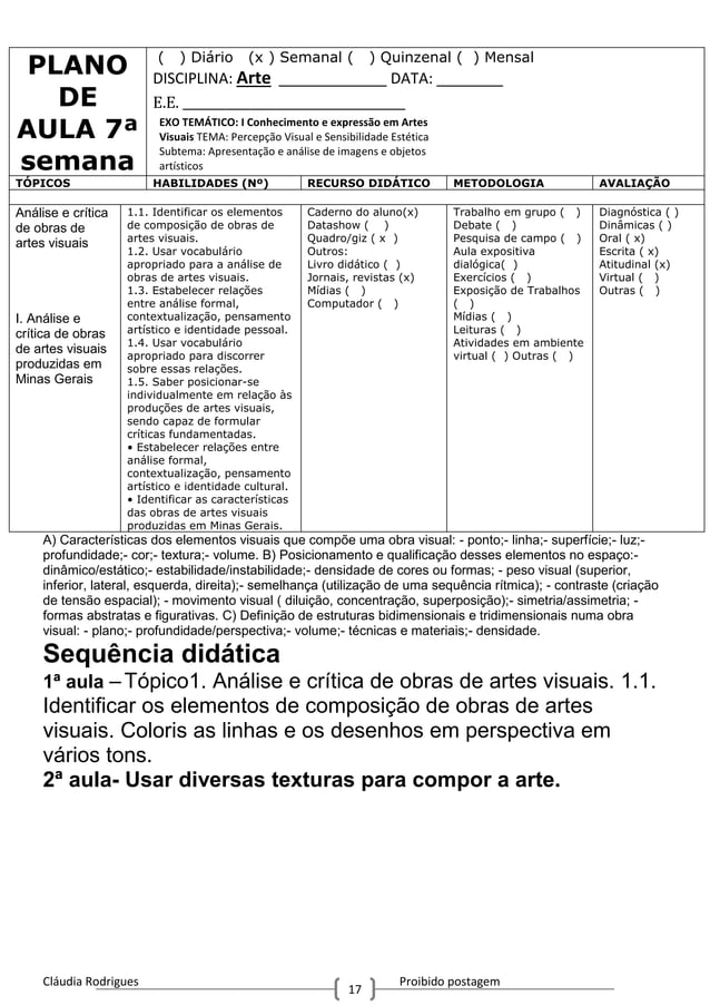 Apostila de arte 6 ano 1 bimestre | PDF