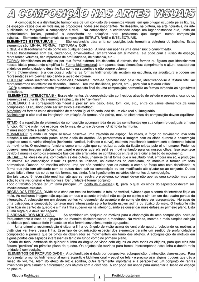 Apostila de arte 6 ano 1 bimestre | PDF