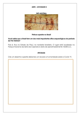 APOSTILA DE ATIVIDADES DE ARTE PARA O 3 ANO.pdf