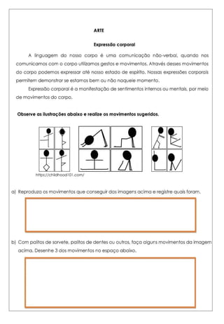 APOSTILA DE ATIVIDADES DE ARTE PARA O 3 ANO.pdf