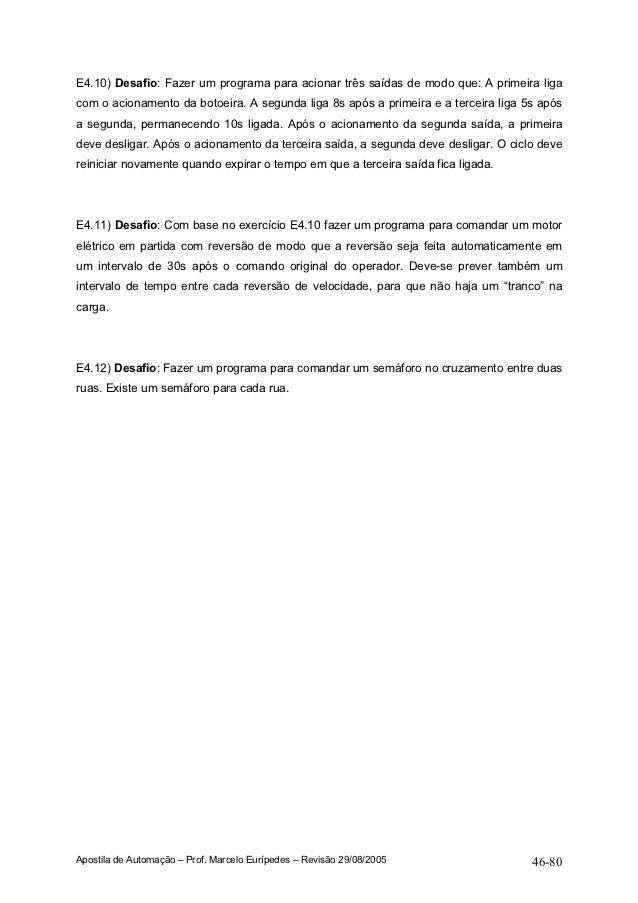 Apostila de automação com clp em linguagem ladder