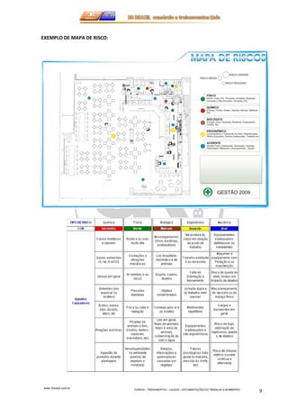 www.3rbrazil.com.br 
CURSOS – TREINAMENTOS – LAUDOS – DOCUMENTAÇÕES DO TRABALHO E BOMBEIROS 9 
EXEMPLO DE MAPA DE RISCO: 
 