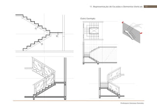 Professora Vanessa Dorneles
7011. Representação de Escadas e Elementos Verticais
Outro Exemplo:
 