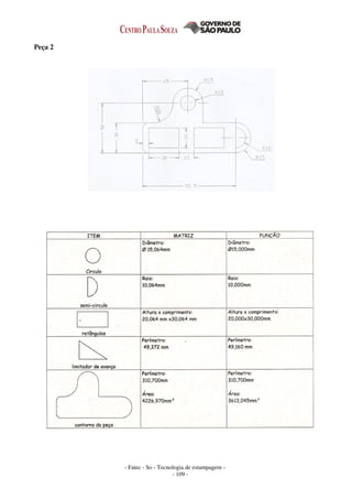 - Fatec - So - Tecnologia de estampagem -
- 109 -
Peça 2
 
