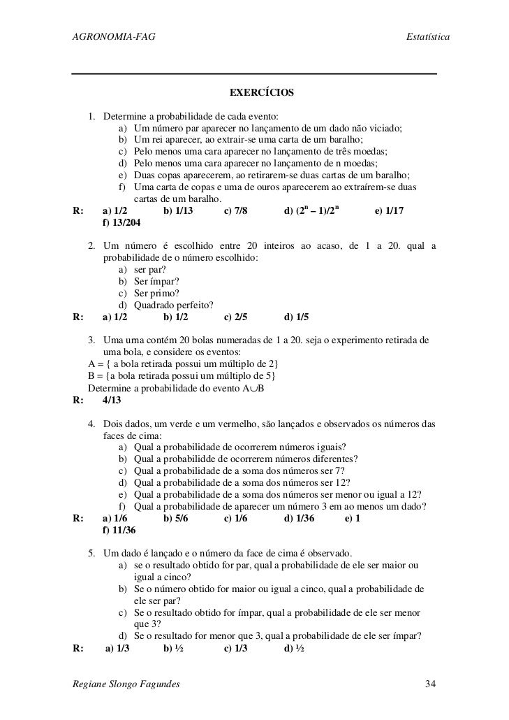 Apostila de estatística