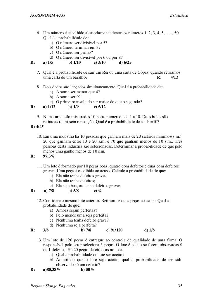 Apostila de estatística