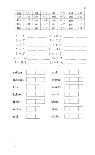 Apostila de hiragana e katakana