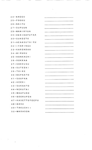 Apostila de hiragana e katakana