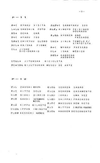 Apostila de hiragana e katakana
