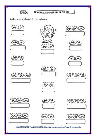 CONHECIMENTO E TRANSFORMAÇÃO: https://www.facebook.com/mayrafreitascarvalho
 