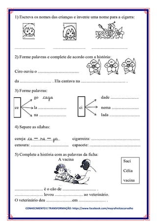 CONHECIMENTO E TRANSFORMAÇÃO: https://www.facebook.com/mayrafreitascarvalho
 