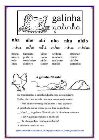 CONHECIMENTO E TRANSFORMAÇÃO: https://www.facebook.com/mayrafreitascarvalho
 