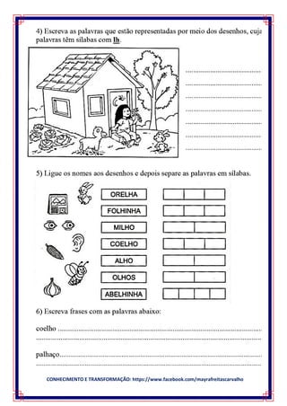 CONHECIMENTO E TRANSFORMAÇÃO: https://www.facebook.com/mayrafreitascarvalho
 