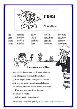 CONHECIMENTO E TRANSFORMAÇÃO: https://www.facebook.com/mayrafreitascarvalho
 