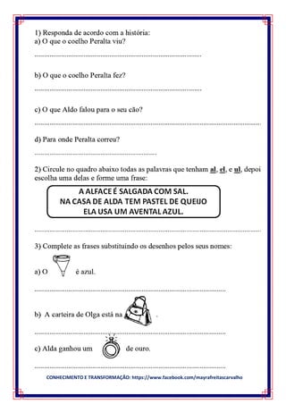 CONHECIMENTO E TRANSFORMAÇÃO: https://www.facebook.com/mayrafreitascarvalho
 