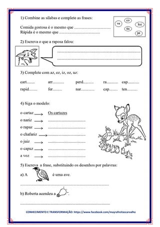 CONHECIMENTO E TRANSFORMAÇÃO: https://www.facebook.com/mayrafreitascarvalho
 
