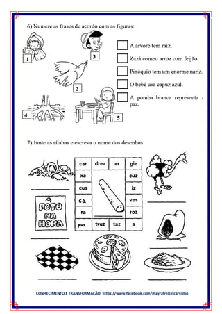 CONHECIMENTO E TRANSFORMAÇÃO: https://www.facebook.com/mayrafreitascarvalho
 