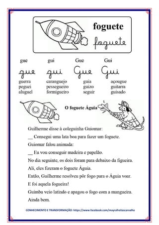 CONHECIMENTO E TRANSFORMAÇÃO: https://www.facebook.com/mayrafreitascarvalho
 