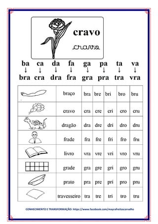 CONHECIMENTO E TRANSFORMAÇÃO: https://www.facebook.com/mayrafreitascarvalho
 