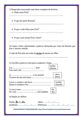 CONHECIMENTO E TRANSFORMAÇÃO: https://www.facebook.com/mayrafreitascarvalho
 