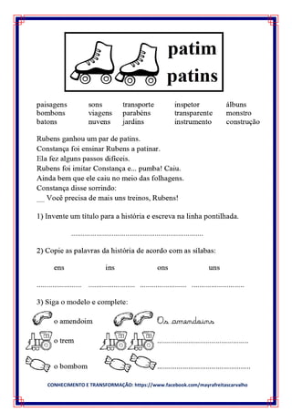 CONHECIMENTO E TRANSFORMAÇÃO: https://www.facebook.com/mayrafreitascarvalho
 