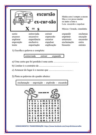 CONHECIMENTO E TRANSFORMAÇÃO: https://www.facebook.com/mayrafreitascarvalho
 