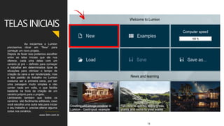 www.3dm.com.br
TELASINICIAIS
Ao iniciarmos o Lumion
precisamos clicar em “New” para
começar um novo projeto.
Depois de fazer isso podemos escolher
entre as telas iniciais que ele nos
oferece, cada uma delas com um
cenário já pré – definido para começar
a trabalhar em determinados tipos de
situações para otimizar o tempo de
criação da cena a ser renderizada, mas
a tela padrão de trabalho no Lumion
costuma ser a primeira cena, por ser
uma paisagem muito simples e não
conter nada em volta, o que facilita
bastante na hora da criação de um
cenário próprio para o projeto.
Lembrando também que todos os
cenários são facilmente editáveis, caso
você escolha uma outra tela para iniciar
o seu trabalho e precise alterar alguma
coisa nos cenários.
18
 