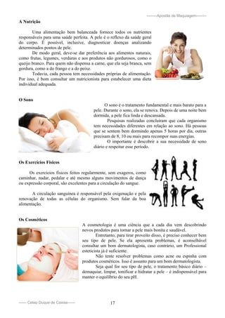 Apostila de Maquiagem Caxias, PDF, Pele