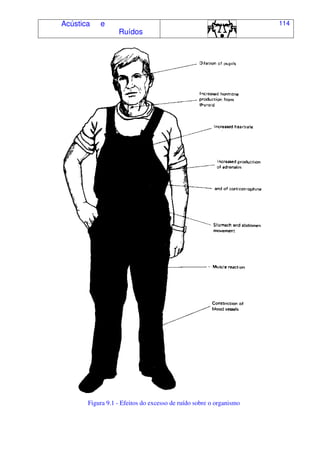 Acústica e
Ruídos
114
Figura 9.1 - Efeitos do excesso de ruído sobre o organismo
 