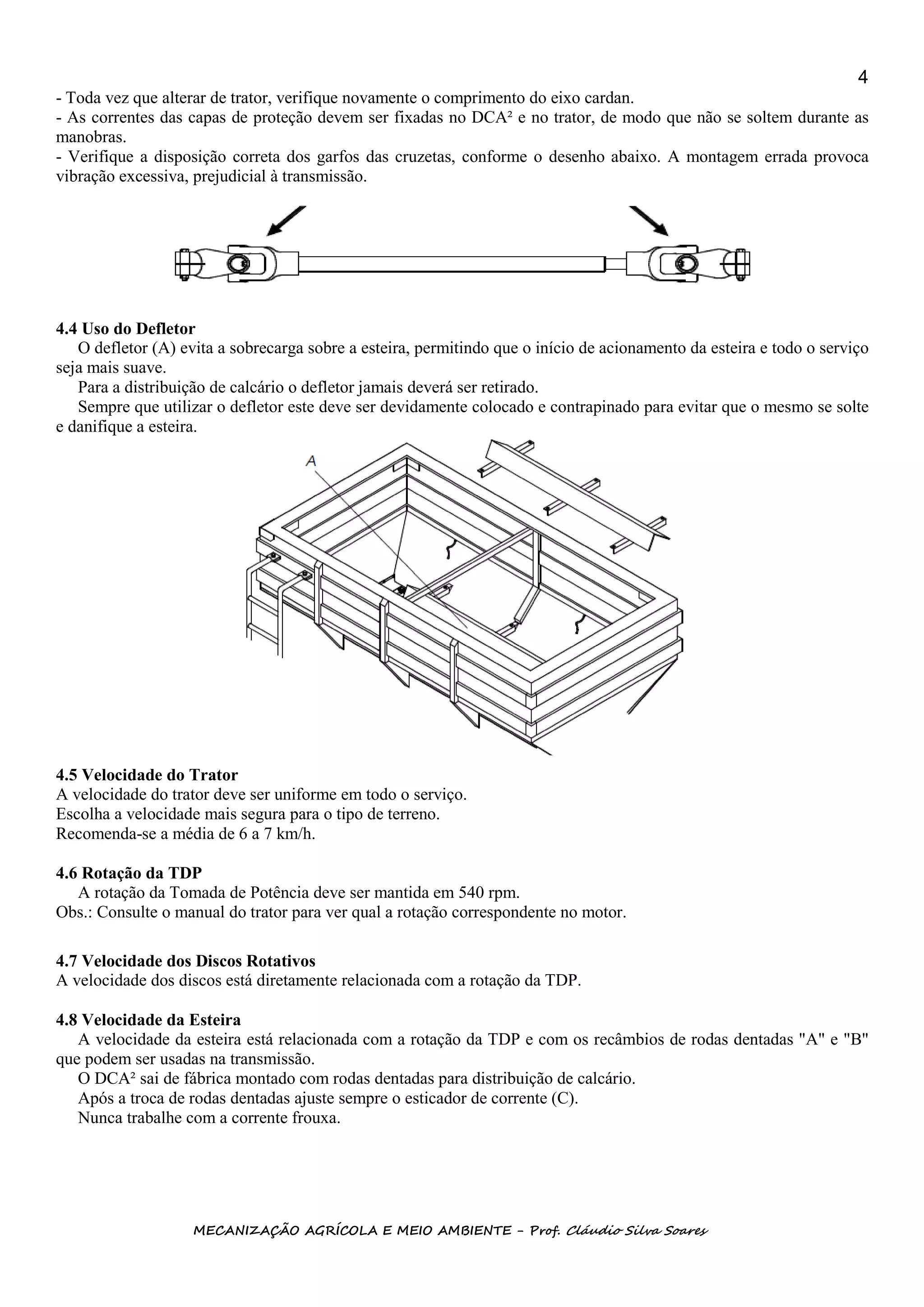 Apostila distribuidor de calcario e adubo | PDF