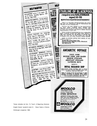 29
Textos retirados do livro: “In Touch. A Beginning American
English Series” (student’s book 3) - Oscar Castro e Victoria
Kimbrough, Longaman, 1980.
 