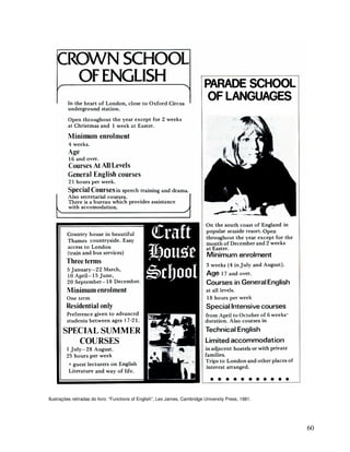 60
Ilustrações retiradas do livro: “Functions of English”, Leo James, Cambridge University Press, 1981.
 