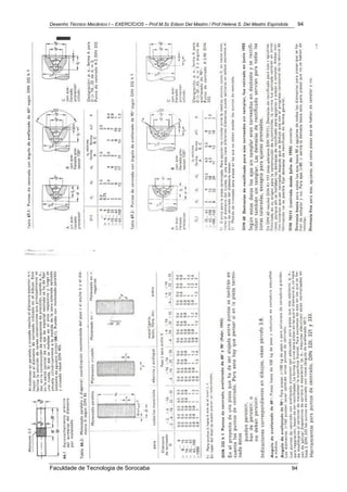 Desenho Técnico Mecânico I – EXERCÍCIOS – Prof.M.Sc Edson Del Mastro / Prof.Helena S. Del Mastro Espíndola 94
Faculdade de Tecnologia de Sorocaba 94
 