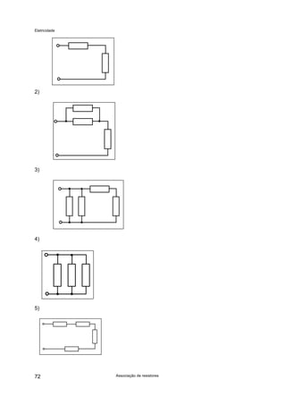 Eletricidade
Associação de resistores72
2)
3)
4)
5)
 