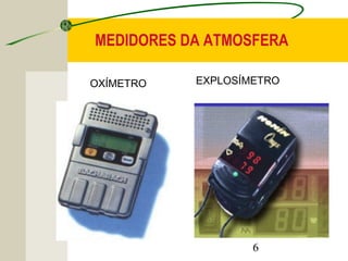 MEDIDORES DA ATMOSFERA 
OXÍMETRO EXPLOSÍMETRO 
6 
 