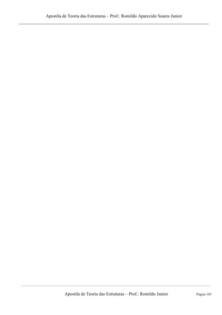 Apostila de Teoria das Estruturas – Prof.: Romildo Aparecido Soares Junior
Apostila de Teoria das Estruturas – Prof.: Romildo Junior Página 103
 