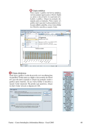 Faetec – Curso Introdução a Informática Básica – Excel 2003   40
 