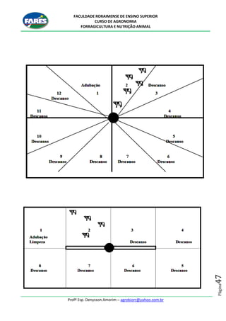 FACULDADE RORAIMENSE DE ENSINO SUPERIOR
CURSO DE AGRONOMIA
FORRAGICULTURA E NUTRIÇÃO ANIMAL
Profº Esp. Denysson Amorim – agrobiorr@yahoo.com.br
Página47
 