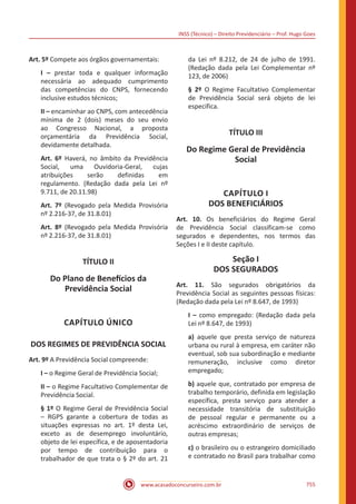 Apostila INSS Técnico do Seguro Social 