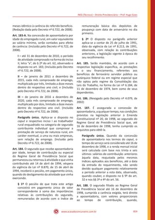 Apostila INSS Técnico do Seguro Social 