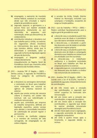 Apostila INSS Técnico do Seguro Social 