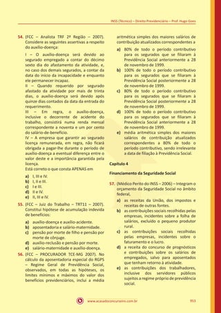 Apostila INSS Técnico do Seguro Social 