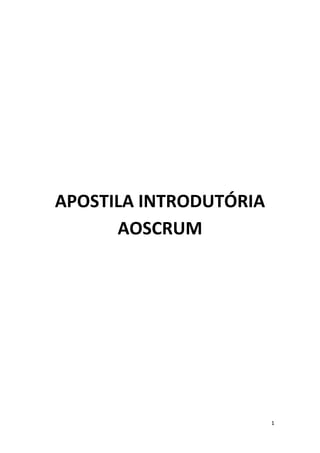1
APOSTILA INTRODUTÓRIA
AOSCRUM
 