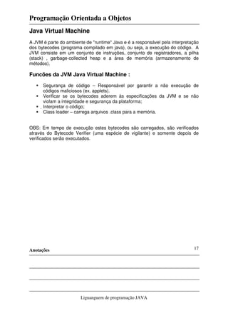 curso de programación java | pdf | máquina virtual... Apostila java completo | PDF