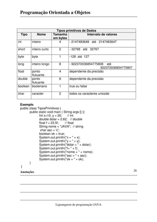 Apostila java completo | PDF