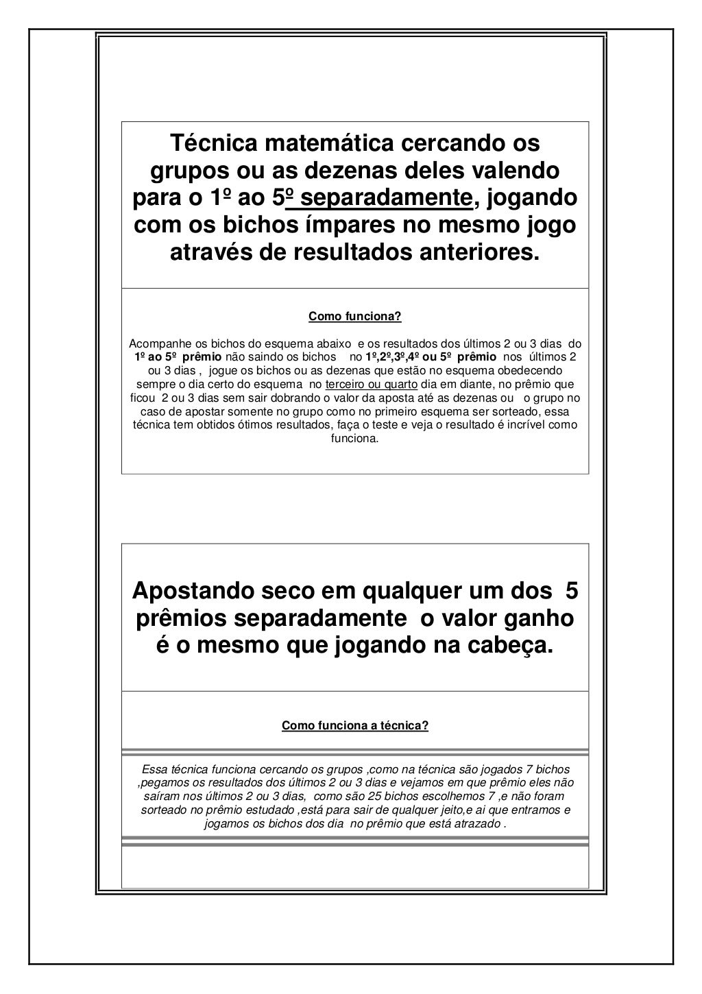 Apostila jogo do bicho Apostila jogo do bicho